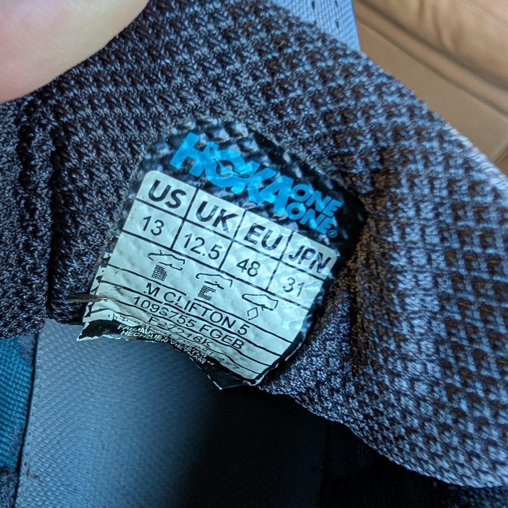 Hoka One One Clifton 5 Size 13 - Picture 2 of 4